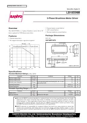 LB1855 Datasheet PDF SANYO -> Panasonic