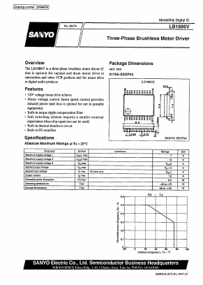 LB1886V Datasheet PDF SANYO -> Panasonic