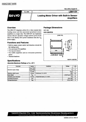 LB8112V Datasheet PDF SANYO -> Panasonic