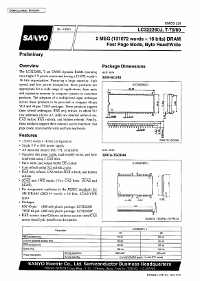 LC322260T Datasheet PDF SANYO -> Panasonic