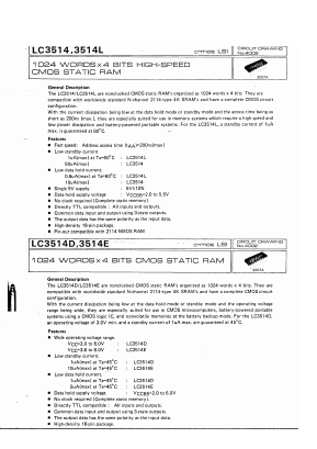LC3514L Datasheet PDF SANYO -> Panasonic