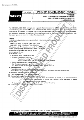 LC6546 Datasheet PDF SANYO -> Panasonic