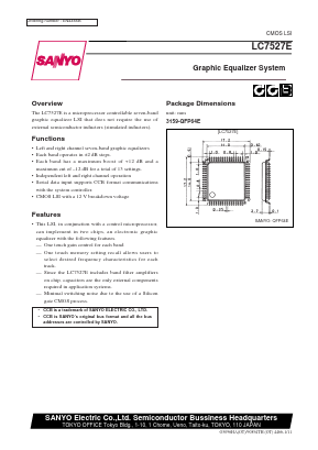 LC7527E Datasheet PDF SANYO -> Panasonic