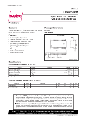 LC78855 Datasheet PDF SANYO -> Panasonic