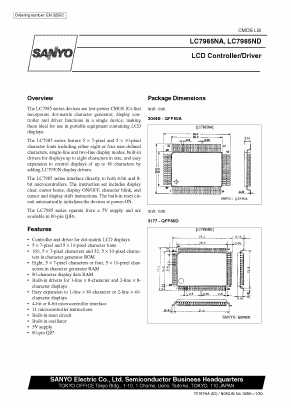 LC7985 Datasheet PDF SANYO -> Panasonic