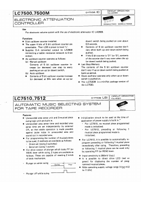 LC7500 Datasheet PDF SANYO -> Panasonic