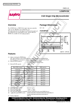 LC864116 Datasheet PDF SANYO -> Panasonic