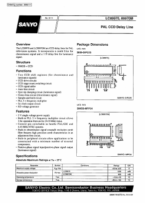 LC89970 Datasheet PDF SANYO -> Panasonic