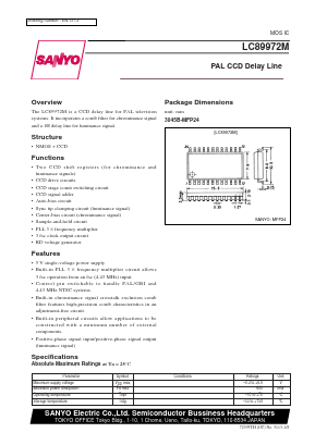 LC89972M Datasheet PDF SANYO -> Panasonic