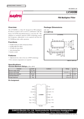 LV3400 Datasheet PDF SANYO -> Panasonic