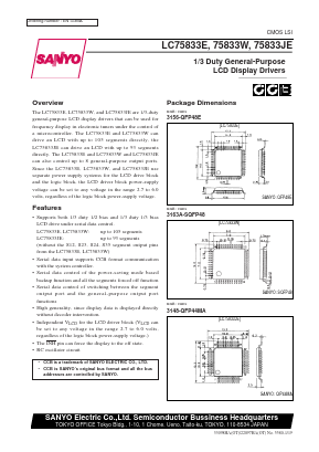 LC75833W Datasheet PDF SANYO -> Panasonic