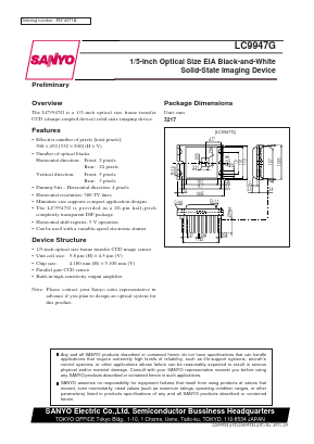 LC9947G Datasheet PDF SANYO -> Panasonic