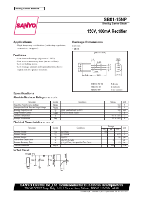 SB01-15NP Datasheet PDF SANYO -> Panasonic