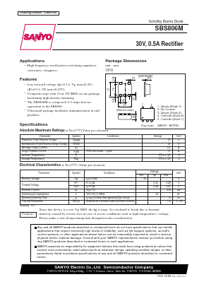 SBS806M Datasheet PDF SANYO -> Panasonic