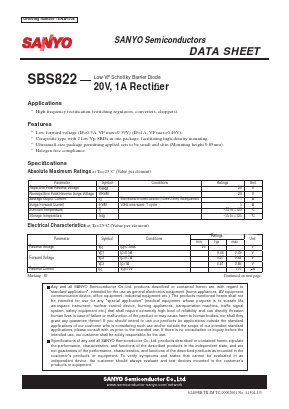 SBS822 Datasheet PDF SANYO -> Panasonic