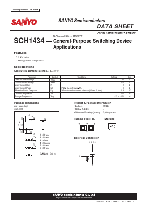 SCH1434 Datasheet PDF SANYO -> Panasonic