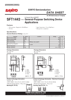 SFT1443 Datasheet PDF SANYO -> Panasonic