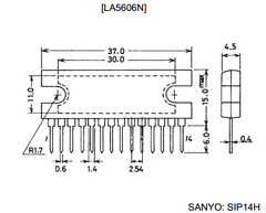 LA5606N Datasheet PDF SANYO -> Panasonic