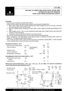 STK-1060 Datasheet PDF SANYO -> Panasonic