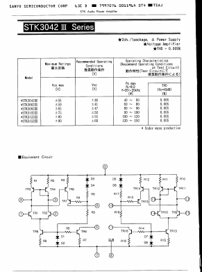 STK3102 Datasheet PDF SANYO -> Panasonic