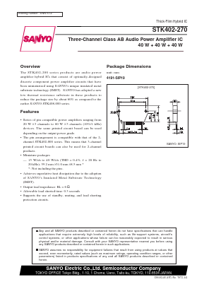 STK402-240 Datasheet PDF SANYO -> Panasonic
