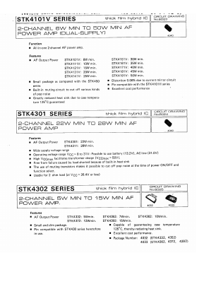 STK4111V Datasheet PDF SANYO -> Panasonic