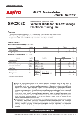 SVC203C Datasheet PDF SANYO -> Panasonic