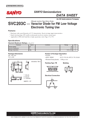 SVC203C-TB-E Datasheet PDF SANYO -> Panasonic