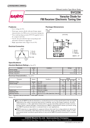 SVC236 Datasheet PDF SANYO -> Panasonic