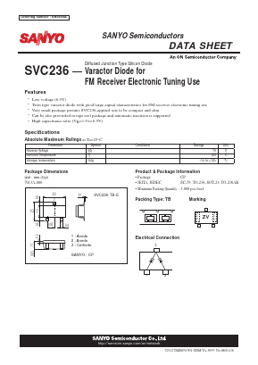 SVC236-TB-E Datasheet PDF SANYO -> Panasonic