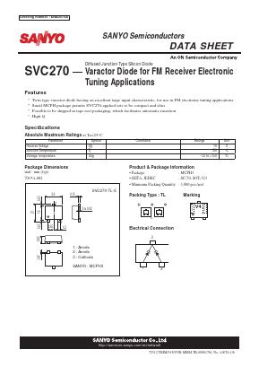SVC270-TL-E Datasheet PDF SANYO -> Panasonic