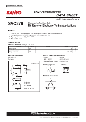 SVC276-TL-E Datasheet PDF SANYO -> Panasonic