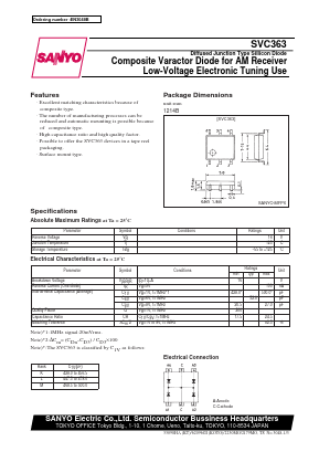 SVC363 Datasheet PDF SANYO -> Panasonic