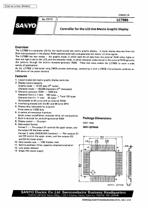LC7980 Datasheet PDF SANYO -> Panasonic