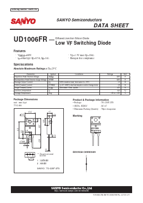 UD1006FR Datasheet PDF SANYO -> Panasonic