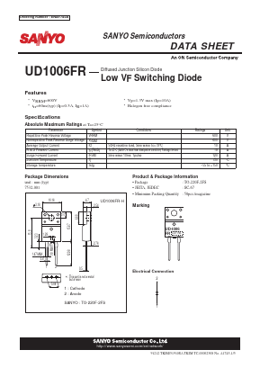 UD1006FR-H Datasheet PDF SANYO -> Panasonic