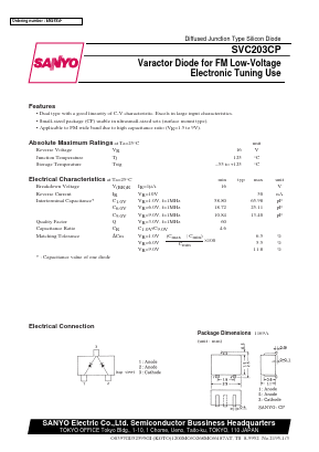 SVC203CP Datasheet PDF SANYO -> Panasonic