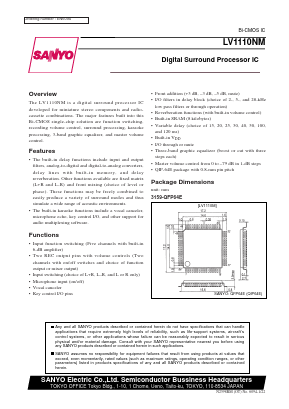 LV1110NM Datasheet PDF SANYO -> Panasonic