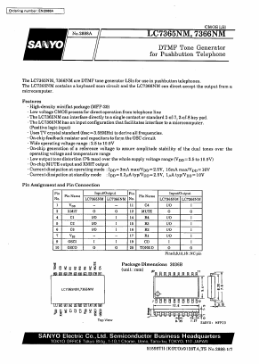 LC7365NM Datasheet PDF SANYO -> Panasonic