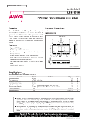 B1165 Datasheet PDF SANYO -> Panasonic