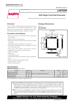 LA9702W Datasheet PDF SANYO -> Panasonic