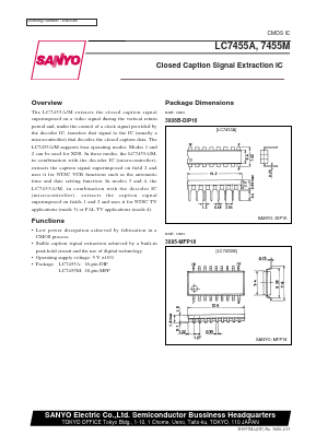 LC7455 Datasheet PDF SANYO -> Panasonic
