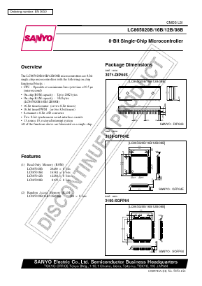 LC865016B Datasheet PDF SANYO -> Panasonic