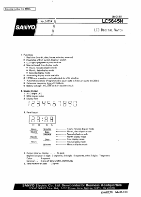 LC5645N Datasheet PDF SANYO -> Panasonic