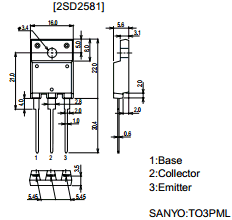 2SD2581 Datasheet PDF SANYO -> Panasonic