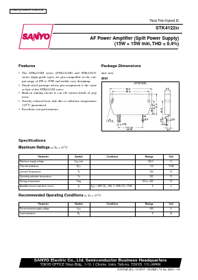 STK4122 Datasheet PDF SANYO -> Panasonic