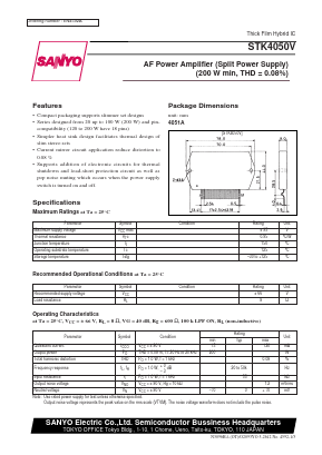STK4050V Datasheet PDF SANYO -> Panasonic