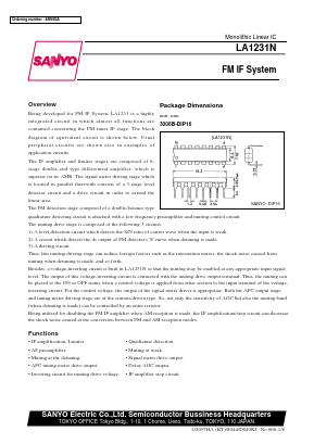 LA1231 Datasheet PDF SANYO -> Panasonic