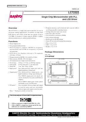LC72322 Datasheet PDF SANYO -> Panasonic