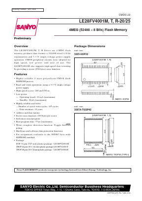 LE28FV4001R-25 Datasheet PDF SANYO -> Panasonic